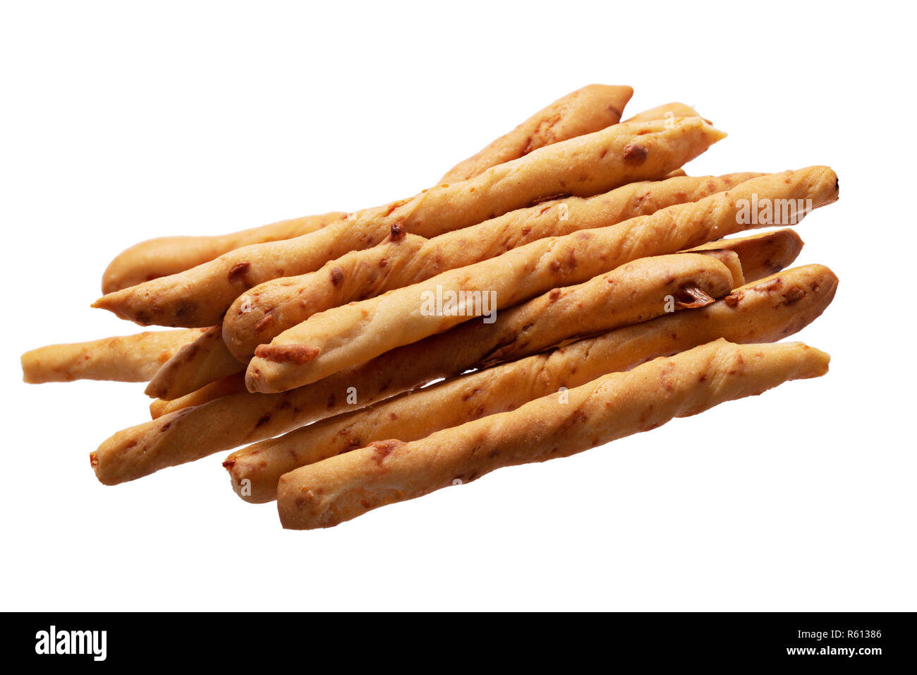 breadsticks with parmesan homemade isolated on white background Stock Photo