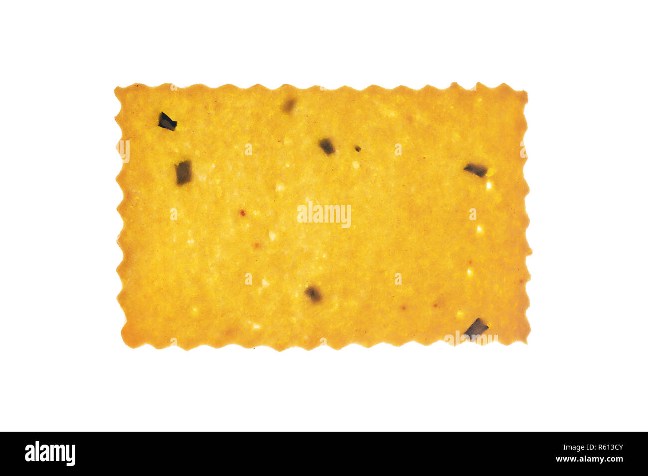 Cheese thin cracker isolated on white background Stock Photo