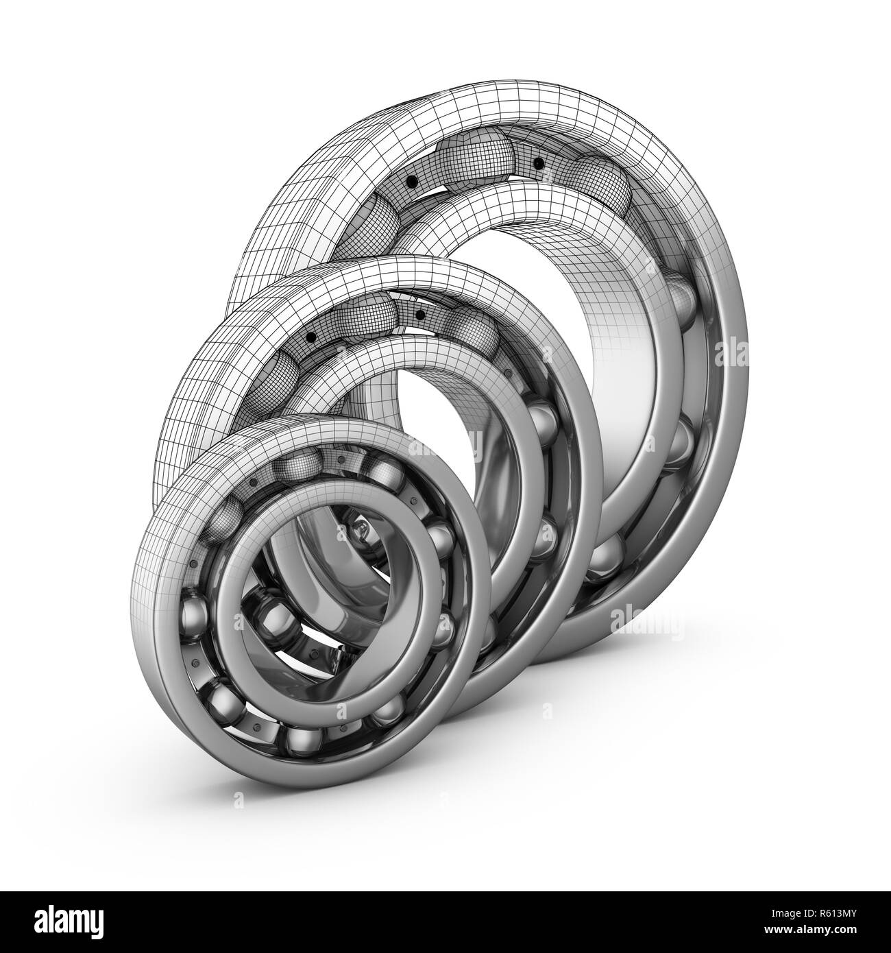 Ball bearings in a cut Stock Photo Alamy
