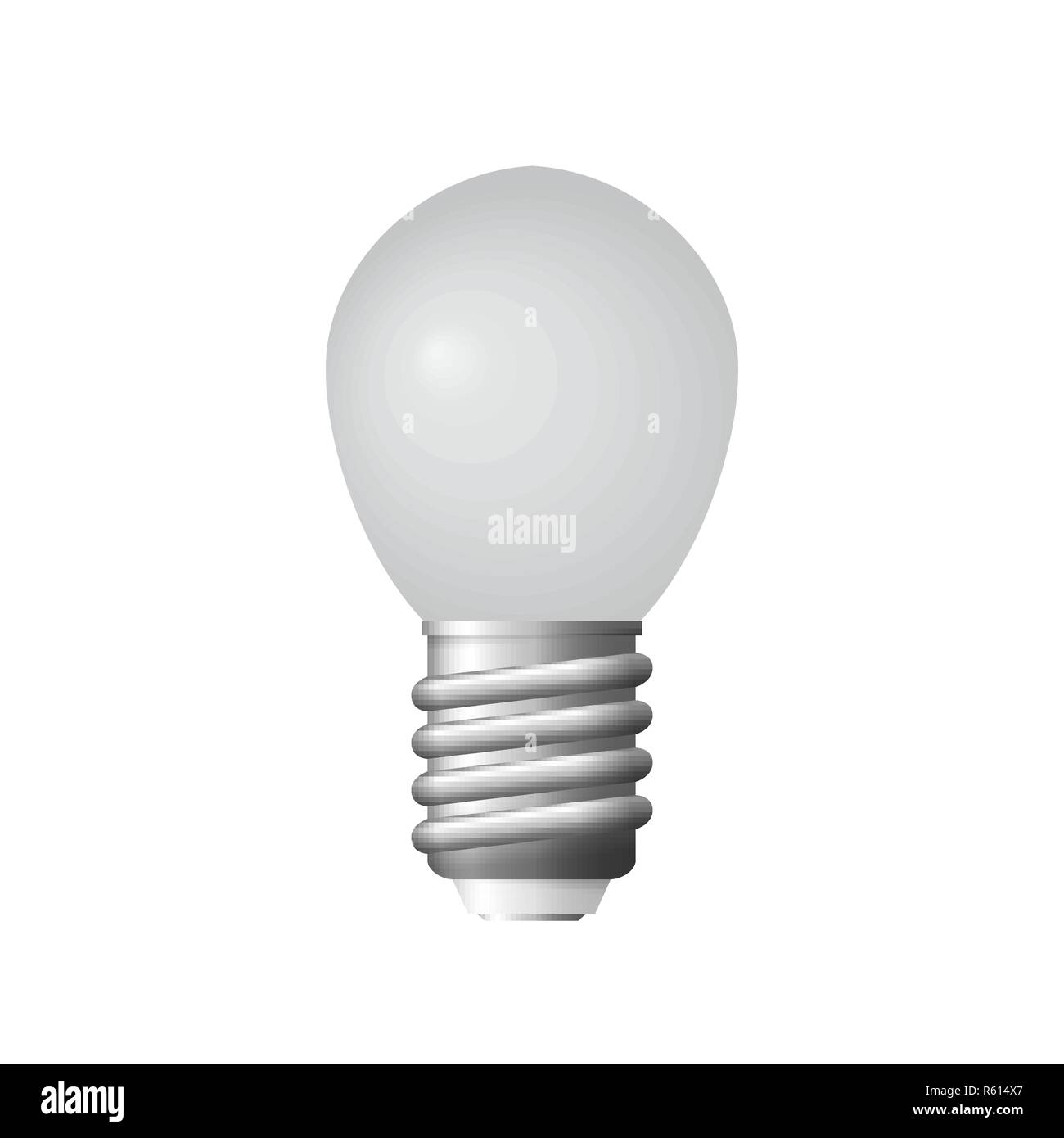 Illuminated lighten bulb. Vector illustration. 3d design. Electrical equipment. Stock Vector