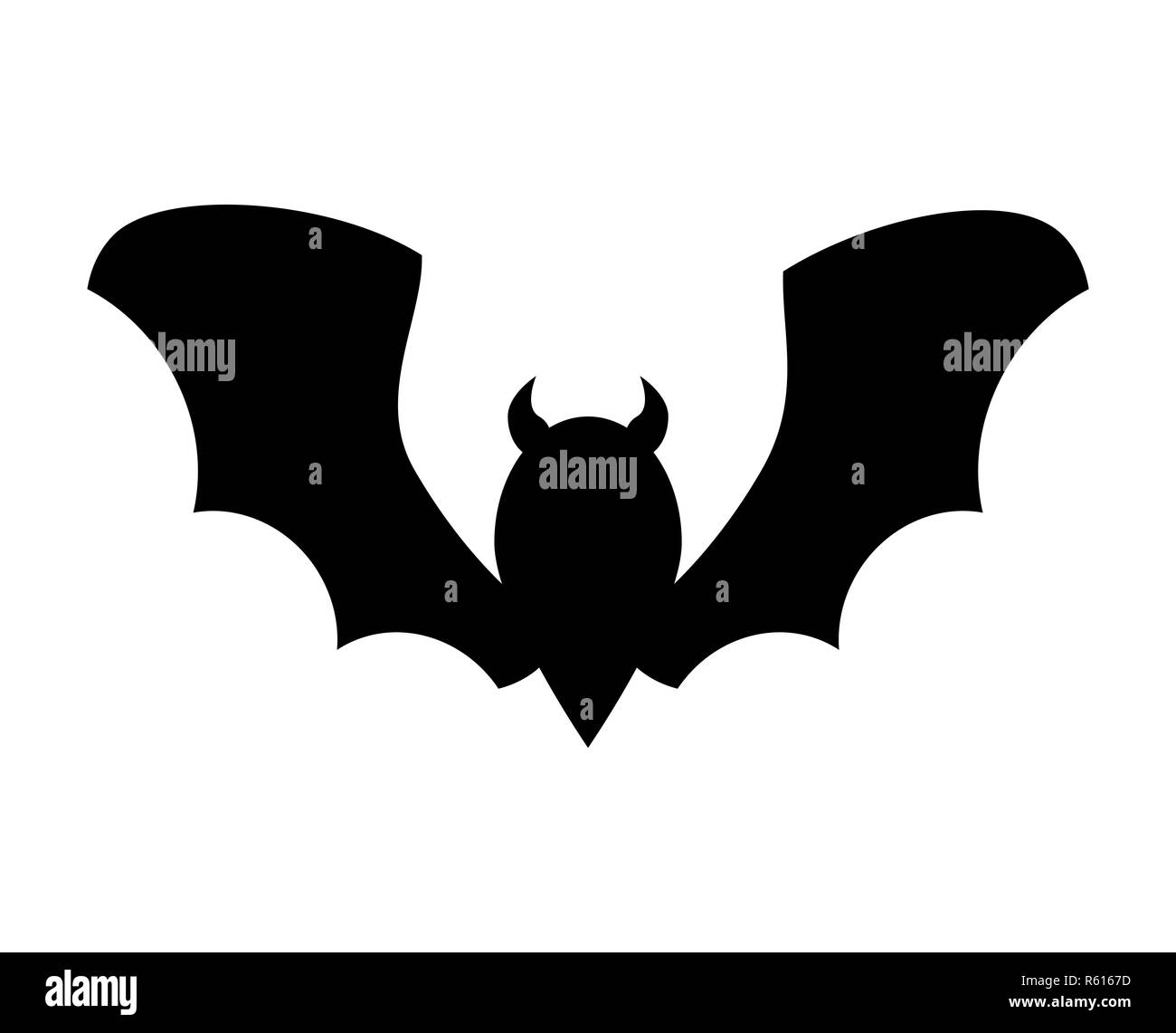 halloween bat silhouette vector  design isolated on white background Stock Photo