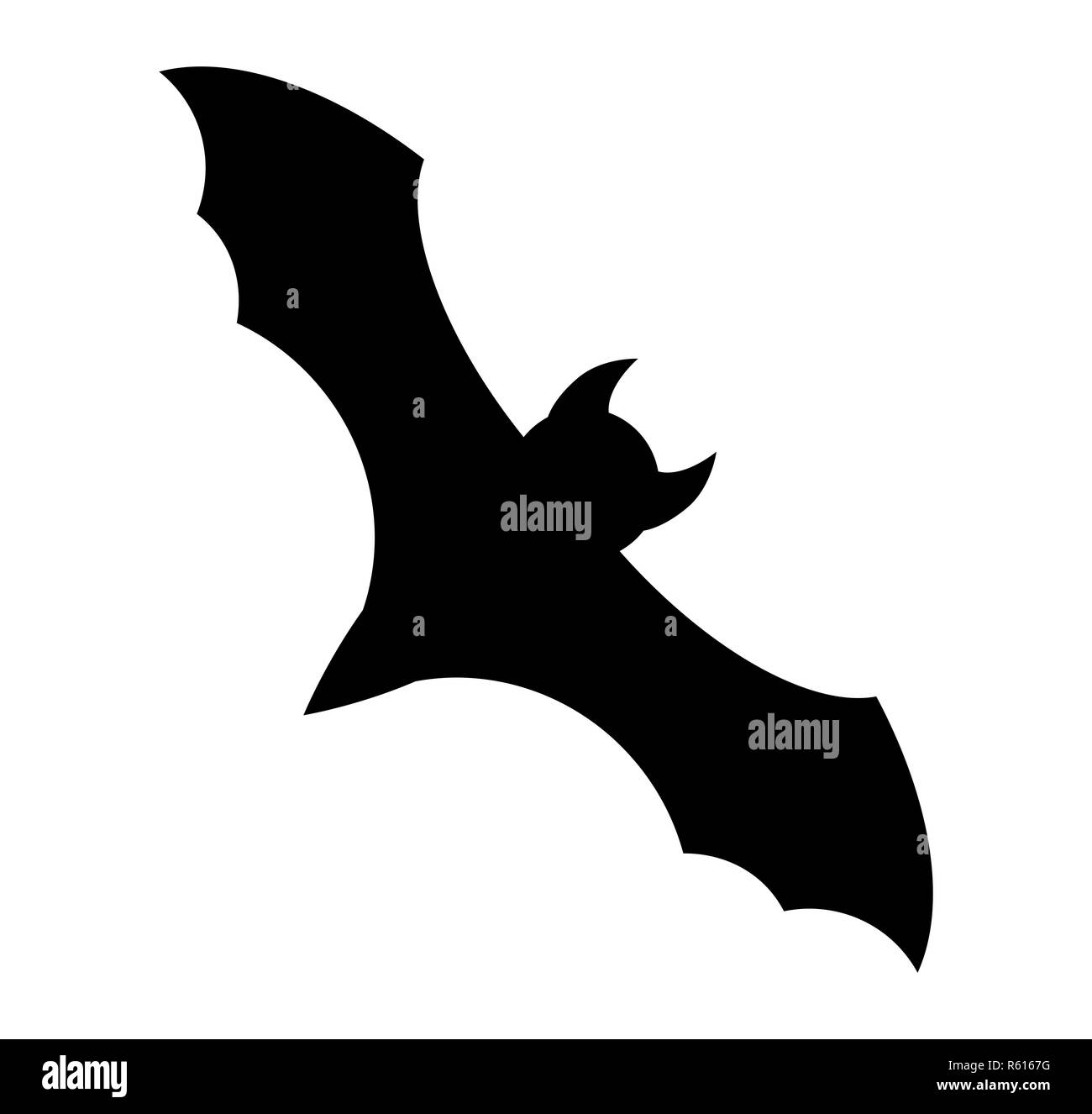 halloween bat silhouette vector  design isolated on white background Stock Photo