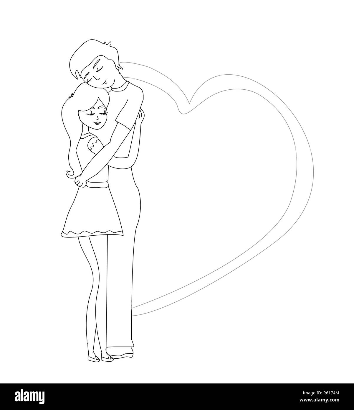 Relationship Drawings Capture Intimate Moments Between Couple