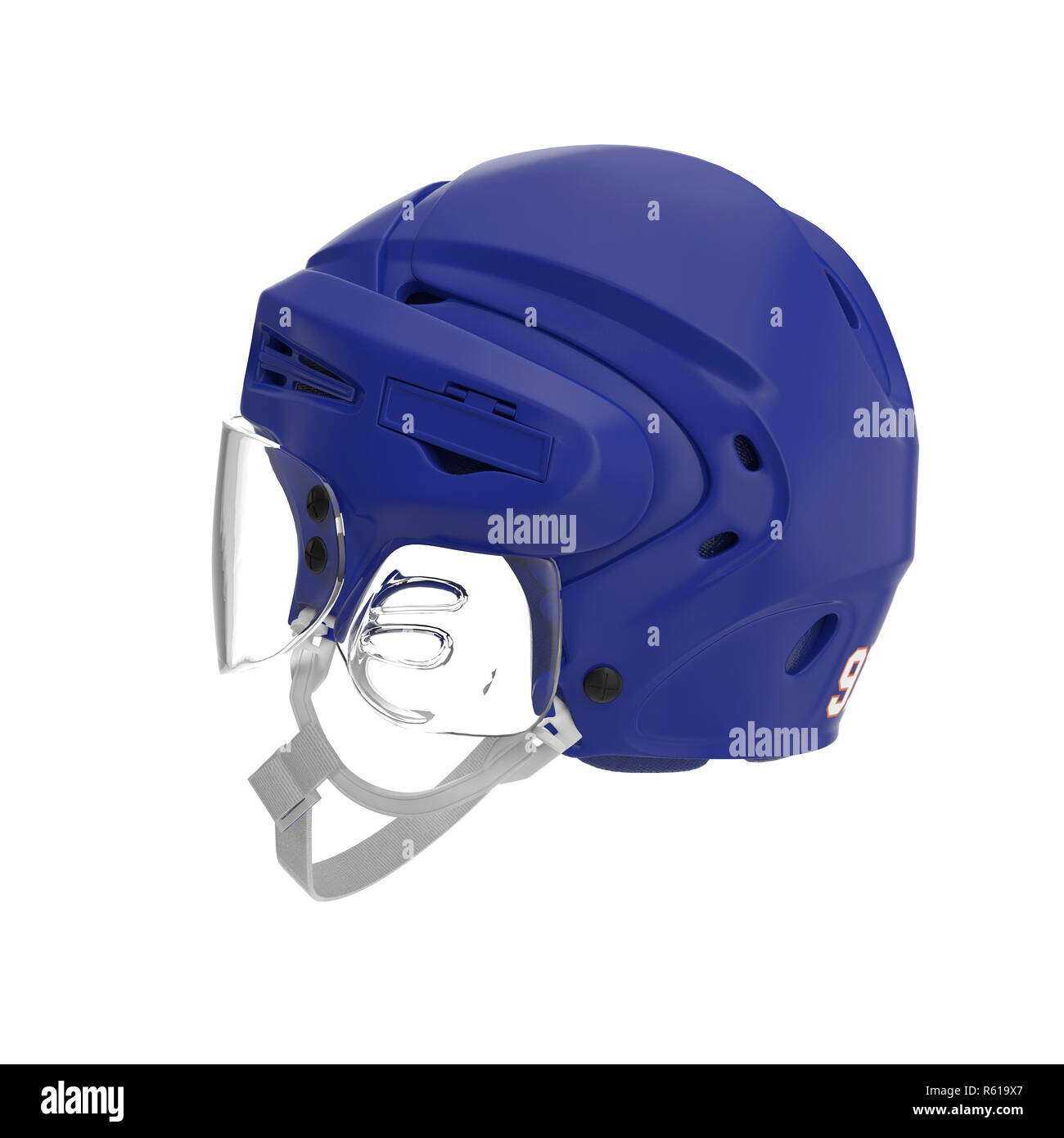 Classic blue ice hockey helmet hi-res stock photography and images - Alamy