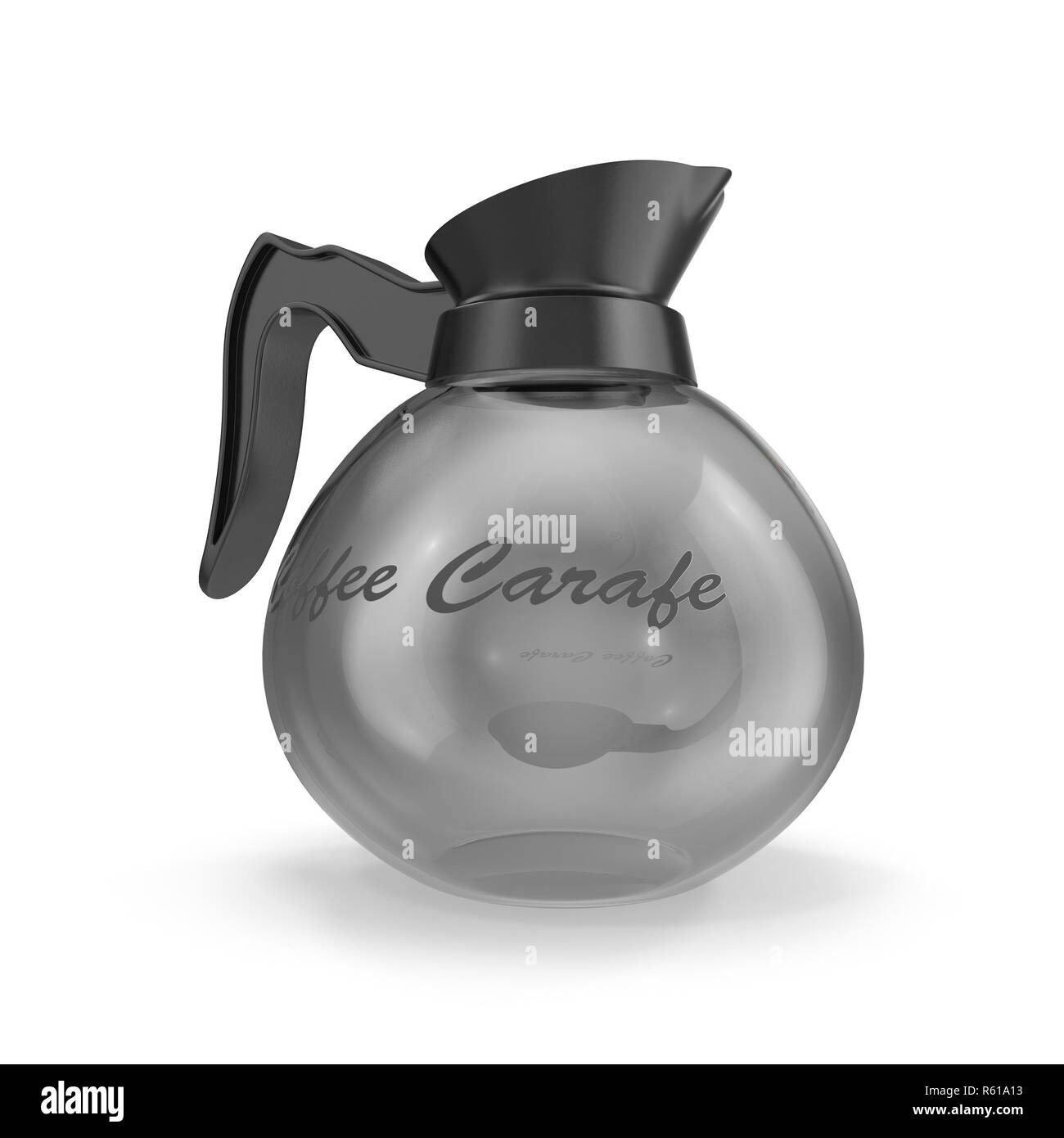 Empty Coffee Carafe isolated on white background. 3D illustration Stock