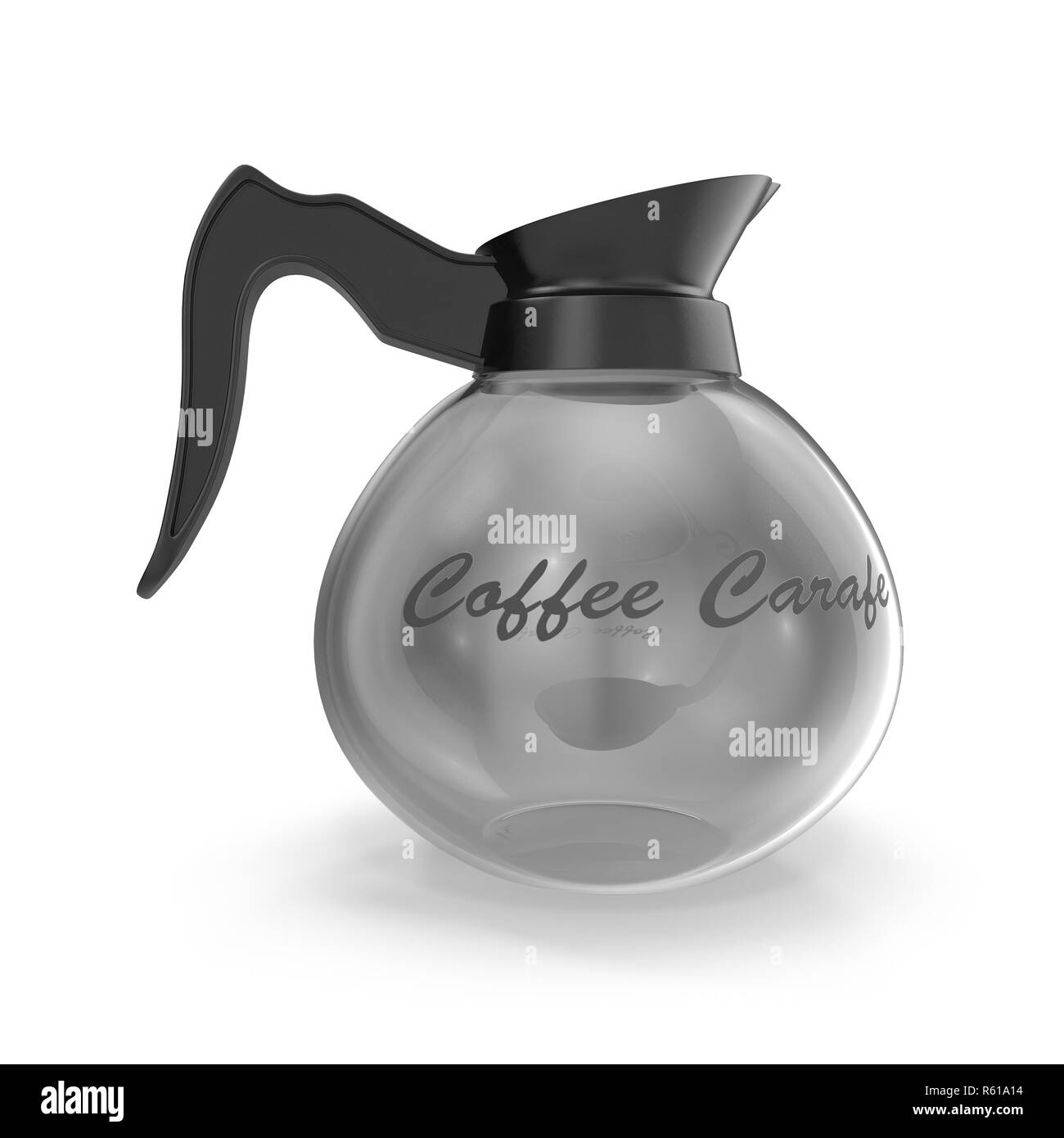 Empty Coffee Carafe isolated on white background. 3D illustration Stock