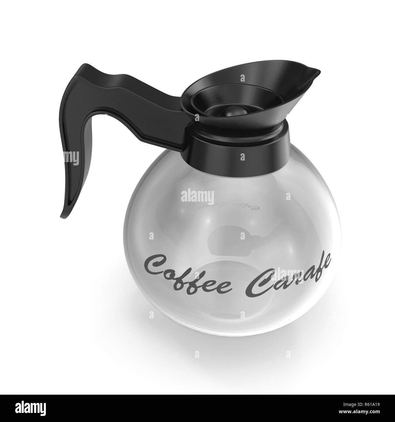 Empty Coffee Carafe isolated on white background. 3D illustration Stock