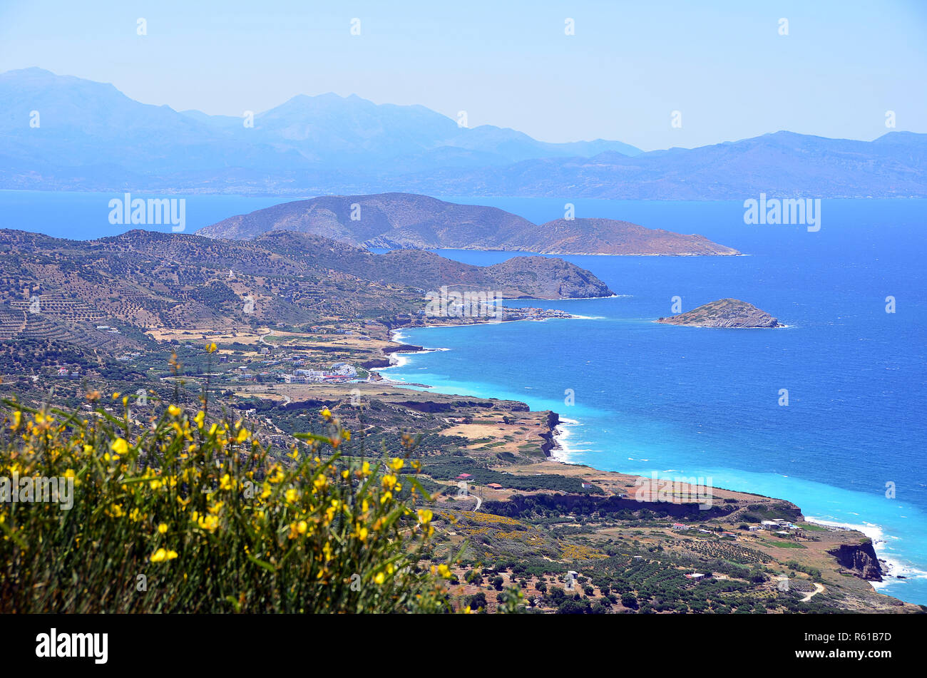 coastal landscape northern crete Stock Photo