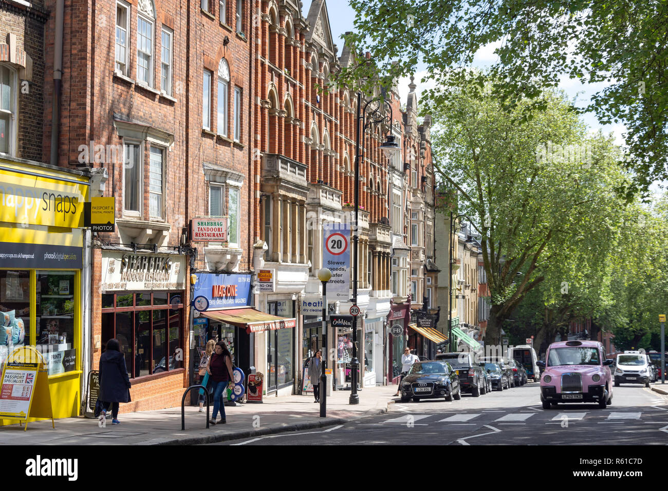 Rosslyn Hill, Hampstead Village, London Borough of Camden, Greater London, England, United Kingdom Stock Photo
