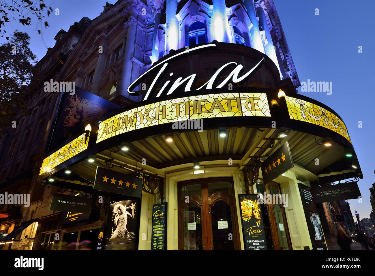 Aldwych Theatre showing Tina musical show, Aldwych, Westend,  City of Westminster, London, United Kingdom Stock Photo