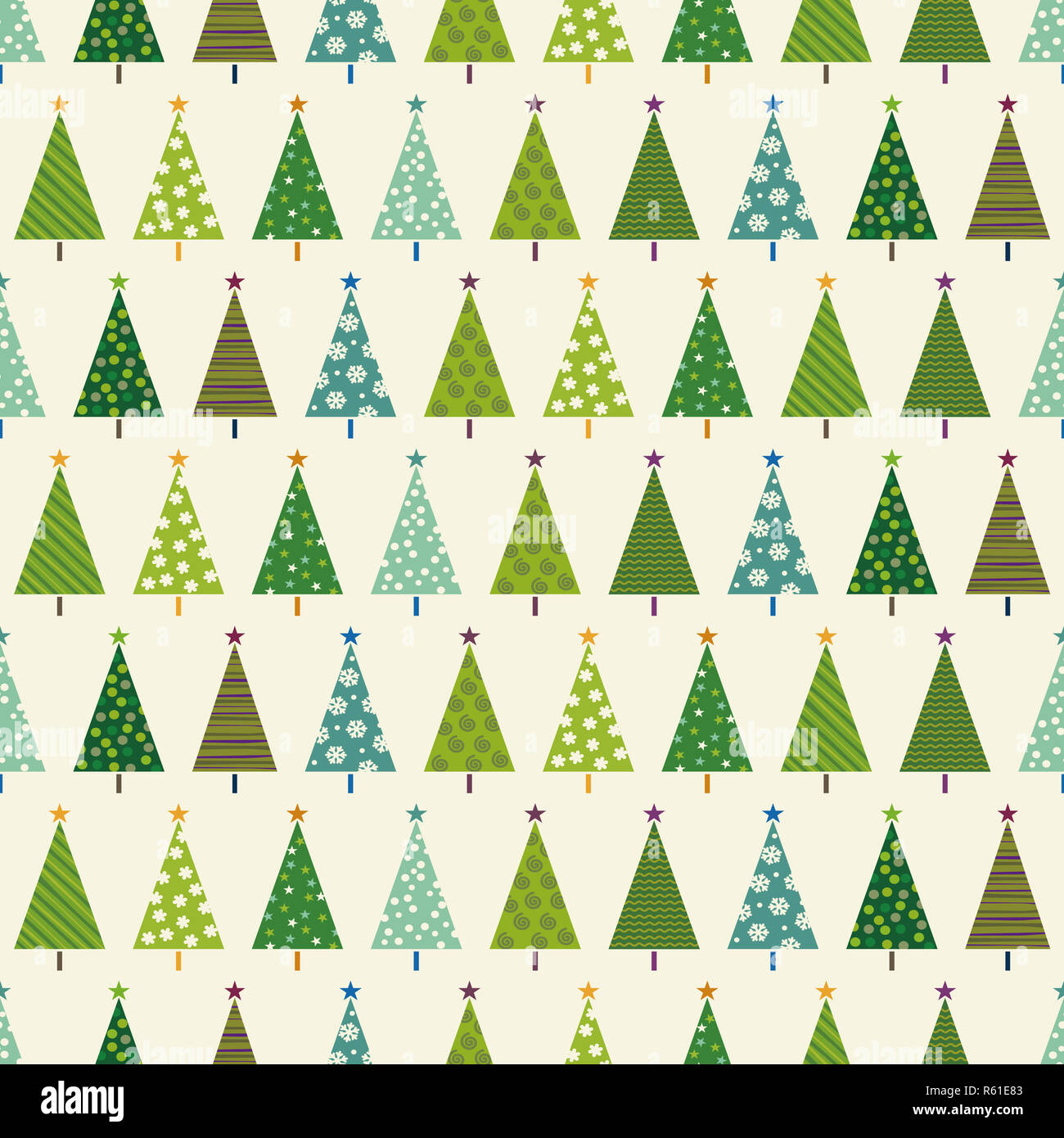 Christmas pattern with Christmas trees Stock Photo - Alamy