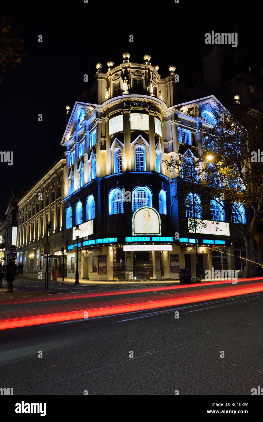 Novello Theatre showing Mamma Mia musical show, Aldwych, City of Westminster, London WC2, United Kingdom Stock Photo