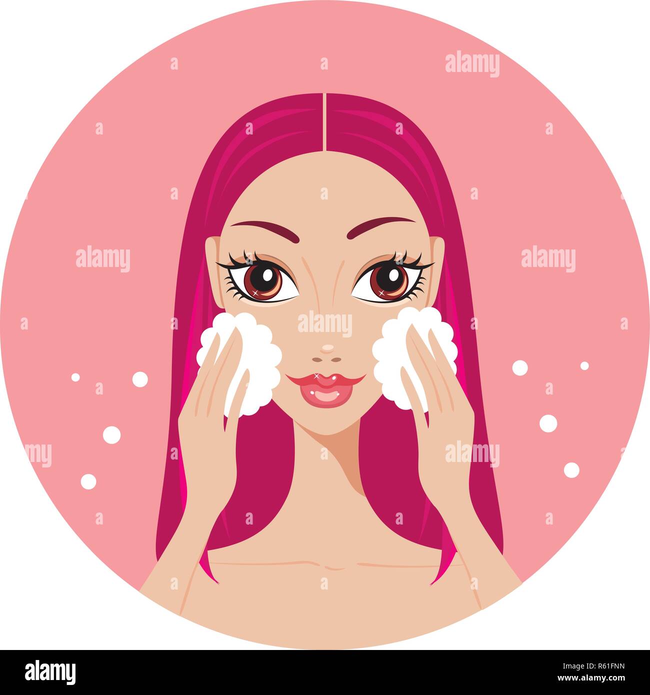 Washing face foam cleanser illustration hi-res stock photography and images - Alamy Washing face foam cleanser illustration hi-res stock photography and images - Alamy