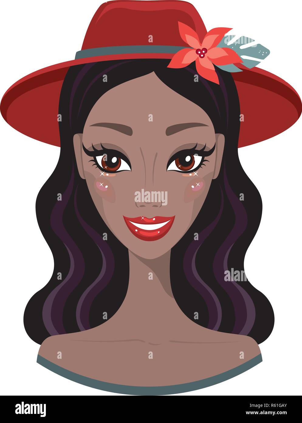 Beautiful Young Woman Smile Wearing Stylish Hat Fashion Model Portrait Vector Illustration Stock Vector Image Art Alamy Beautiful Young Woman Smile Wearing Stylish Hat Fashion Model Portrait Vector Illustration Stock Vector Image Art Alamy
