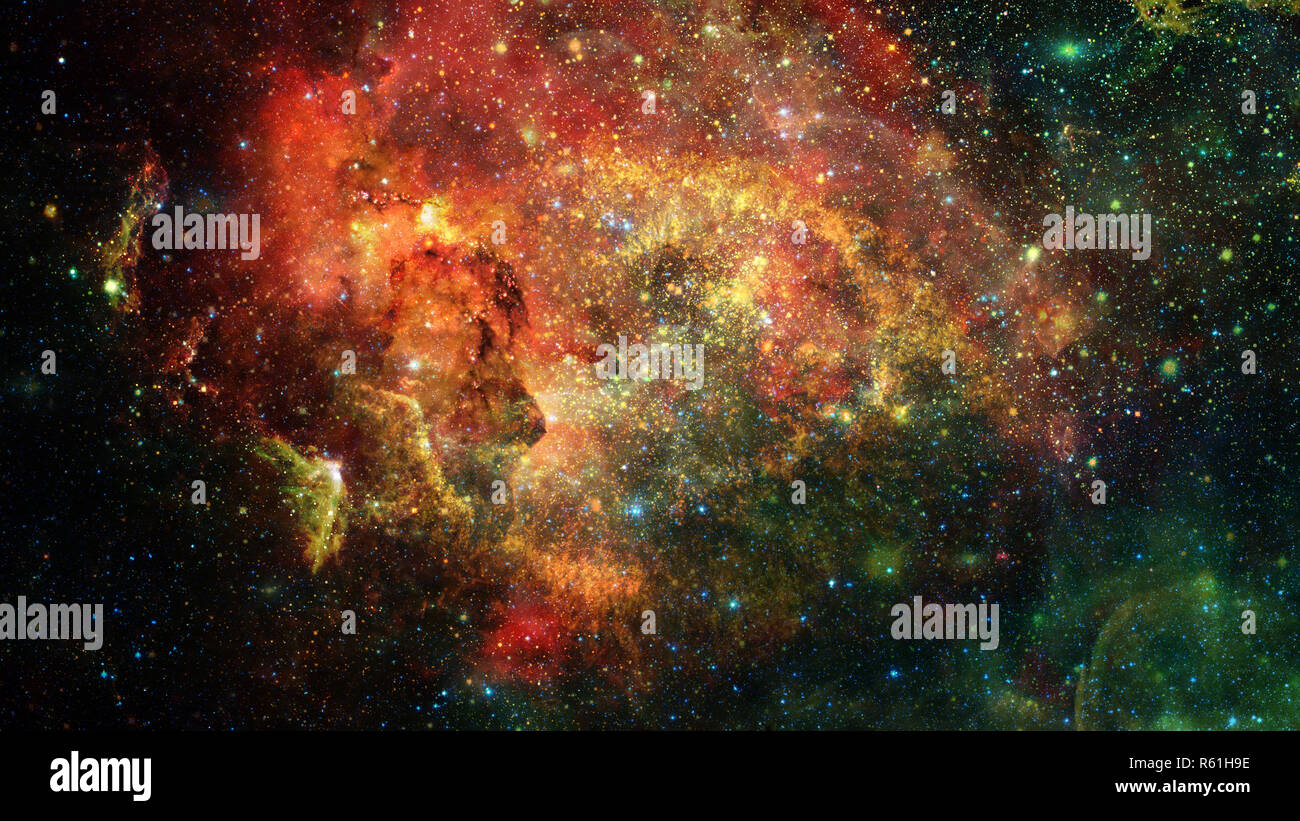 The Helix Nebula in deep space. Cosmic background. Elements of this image furnished by NASA. Stock Photo