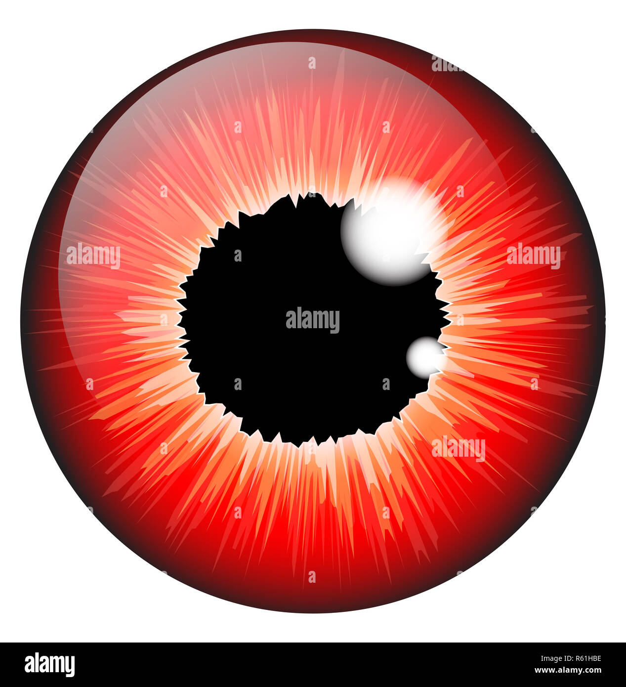 red iris eye realistic vector set design isolated on white