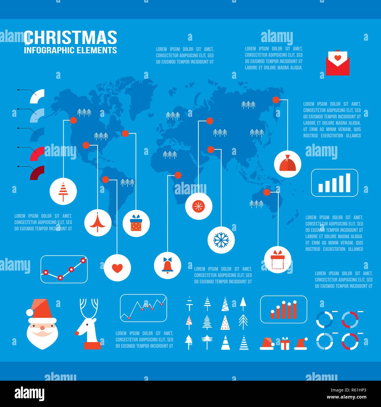 Christmas infographic elements for your business Modern flat design ...