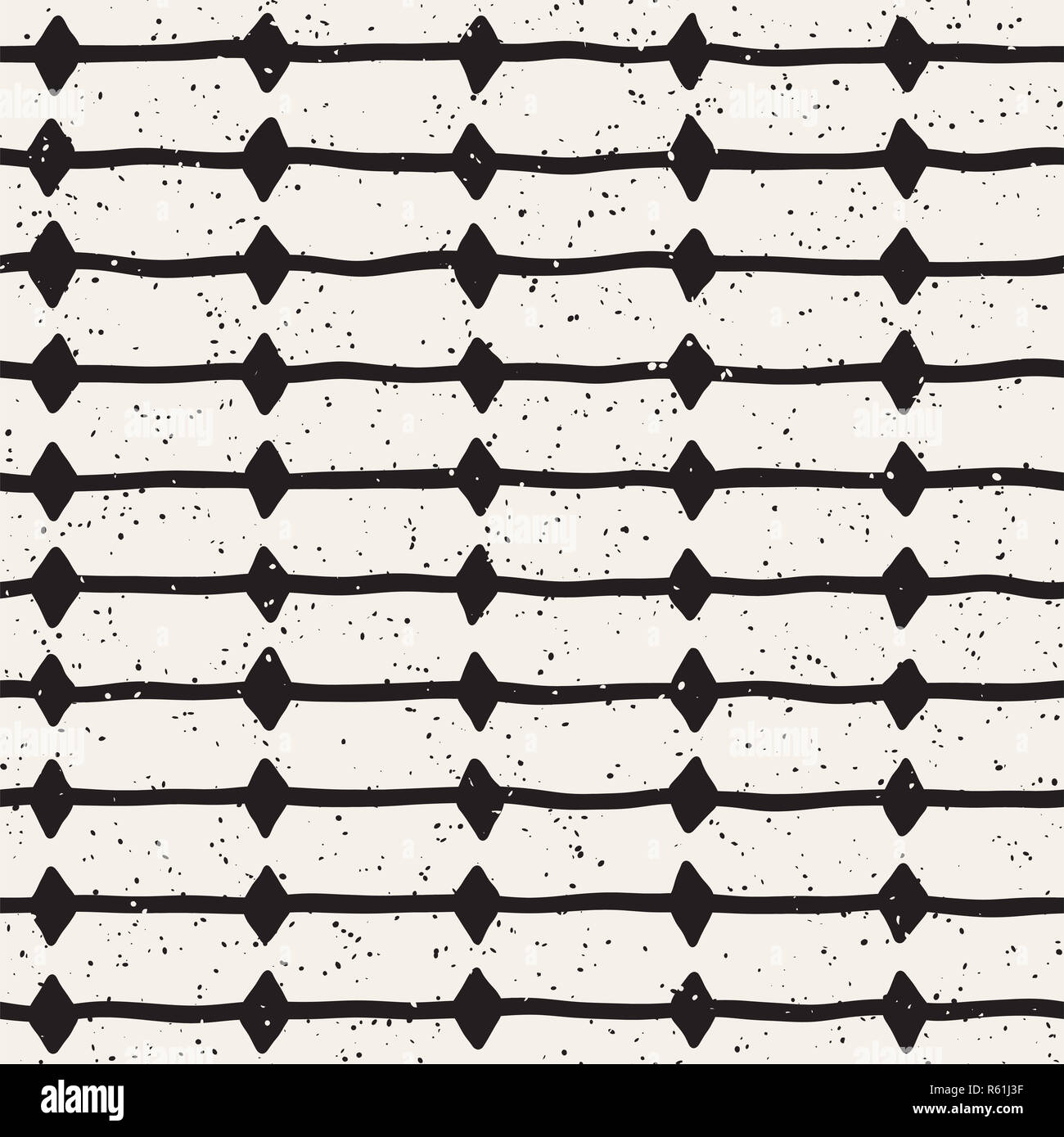 Seamless pattern with hand drawn lines. Abstract background with ...