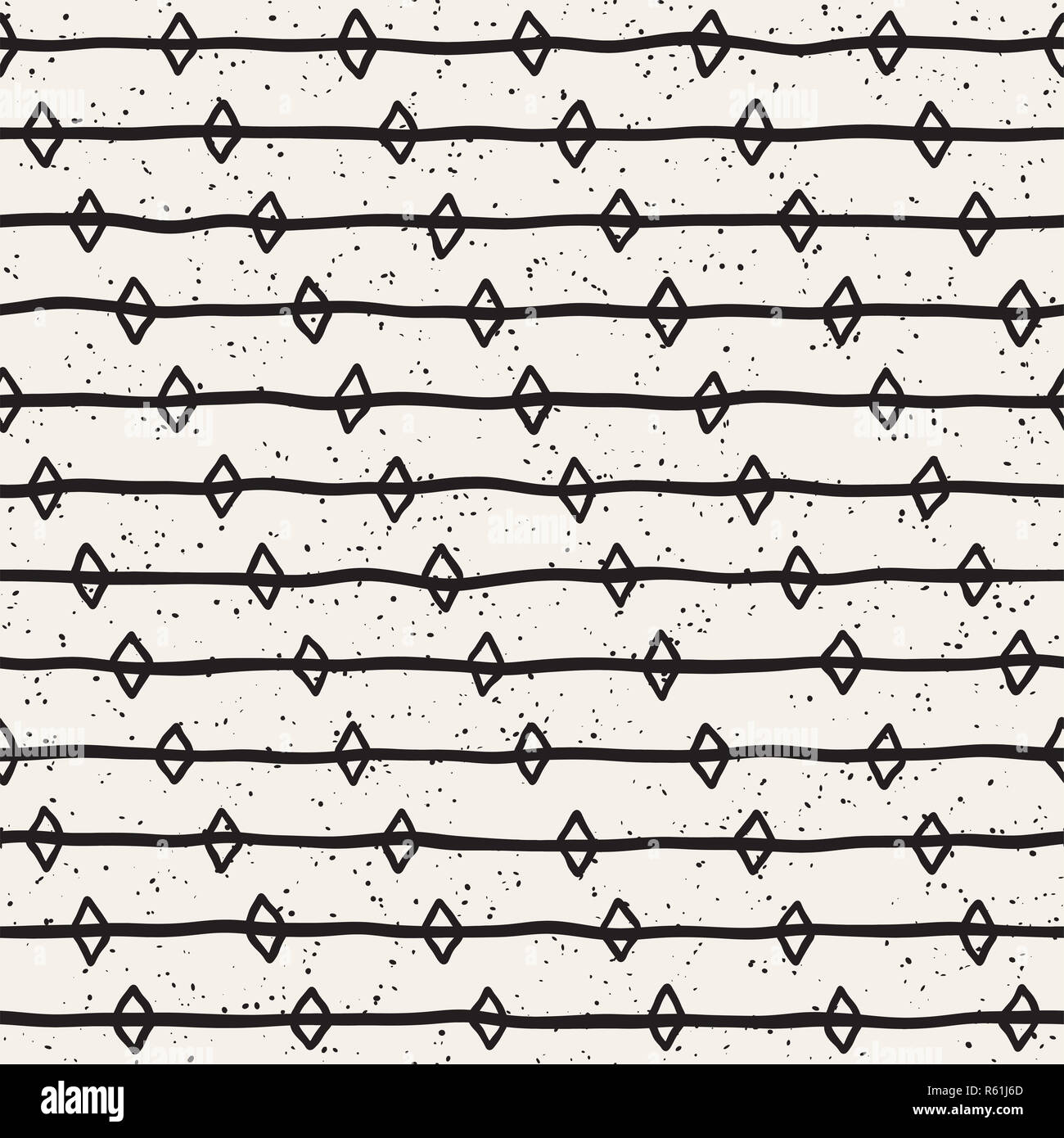Seamless pattern with hand drawn lines. Abstract background with ...