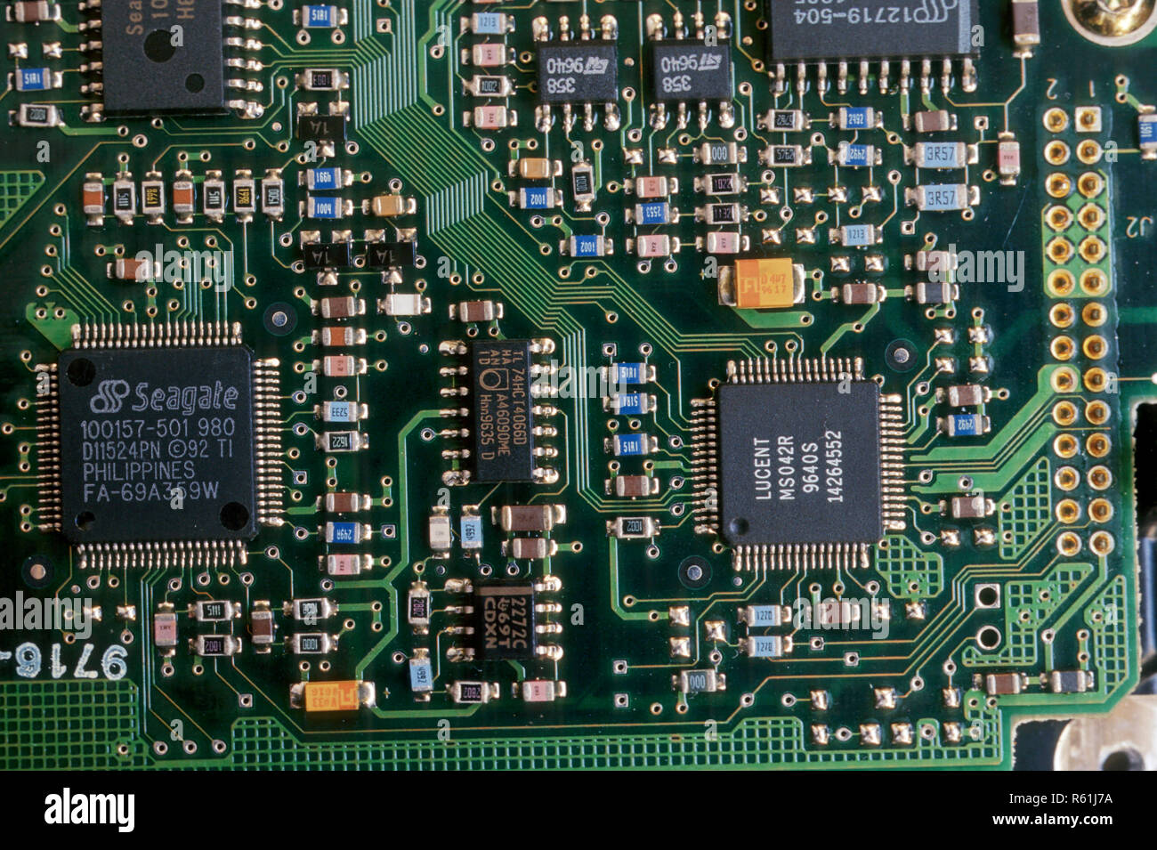 Motherboard of a computer Stock Photo