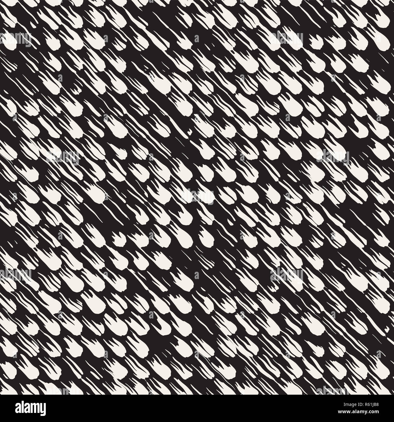 Vector seamless pattern with brush stripes and strokes. Black and white ...