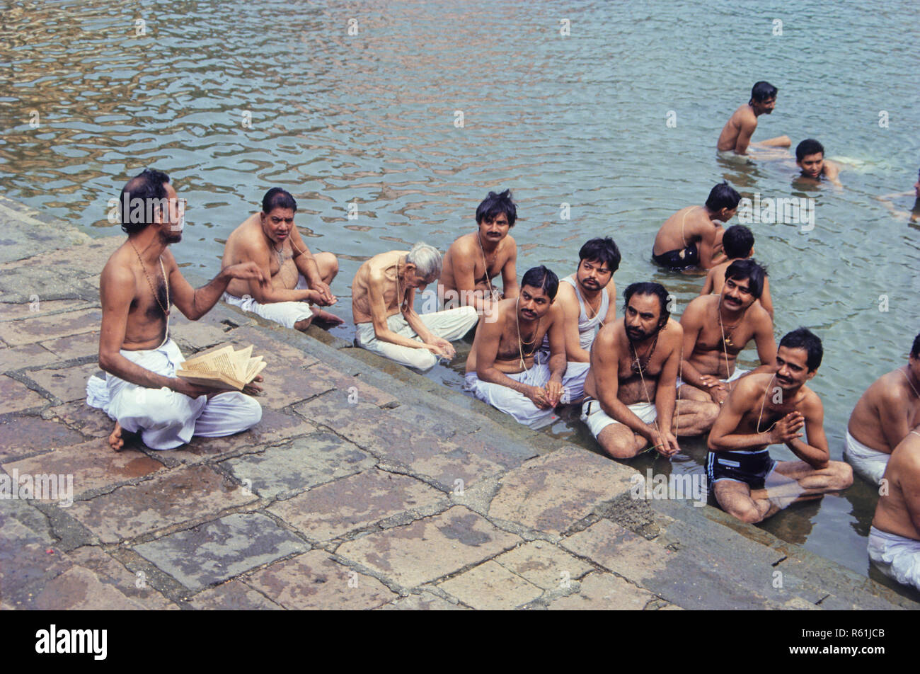 Thread changing Festival, India Stock Photo