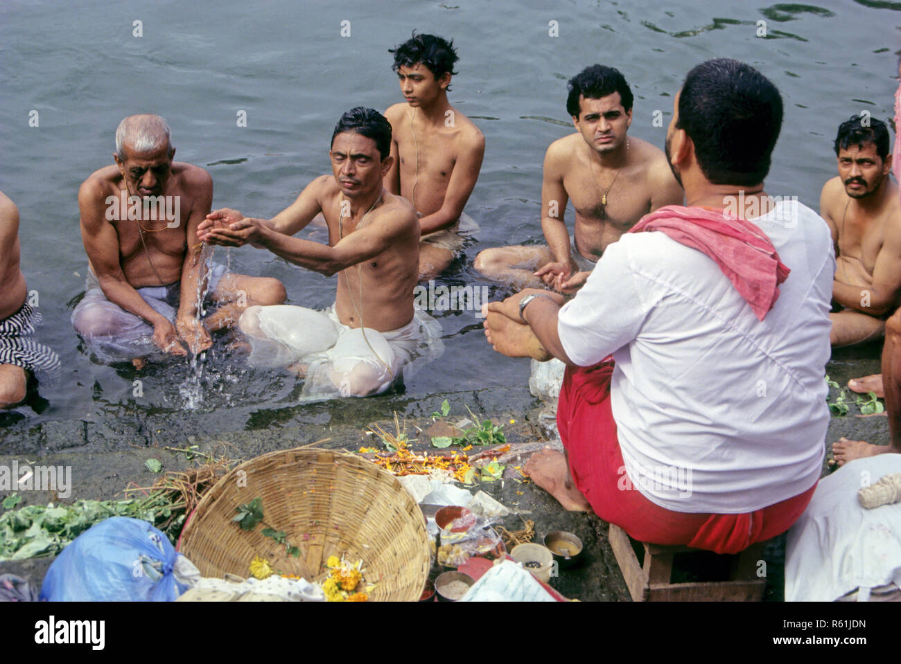 Thread changing Festival, India Stock Photo