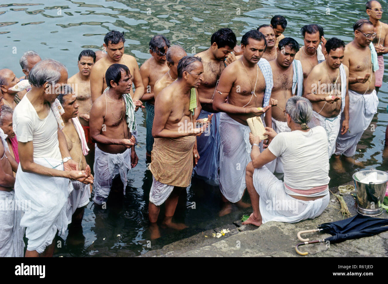 Thread changing Festival, India Stock Photo