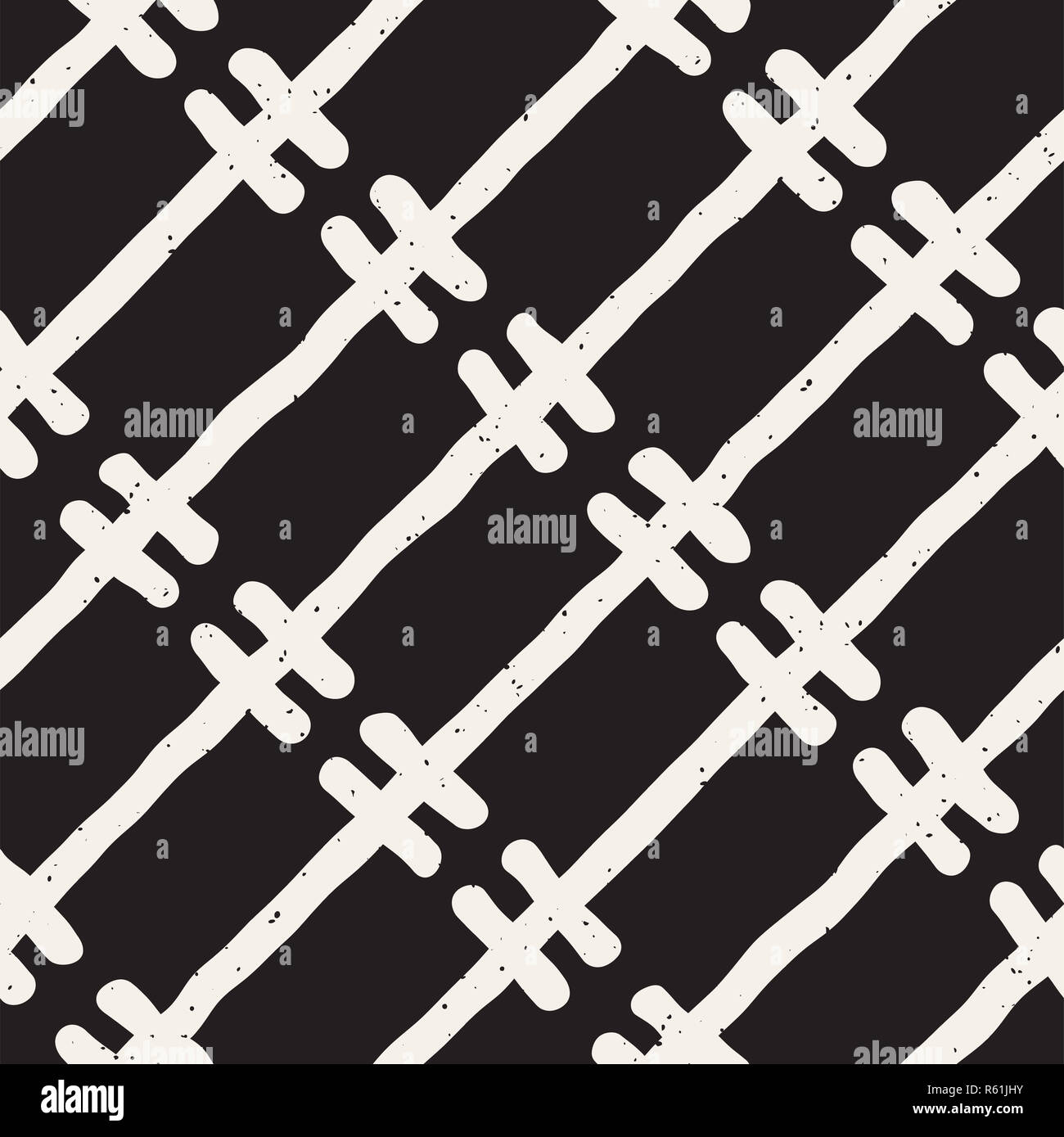 Seamless pattern with hand drawn lines. Abstract background with ...
