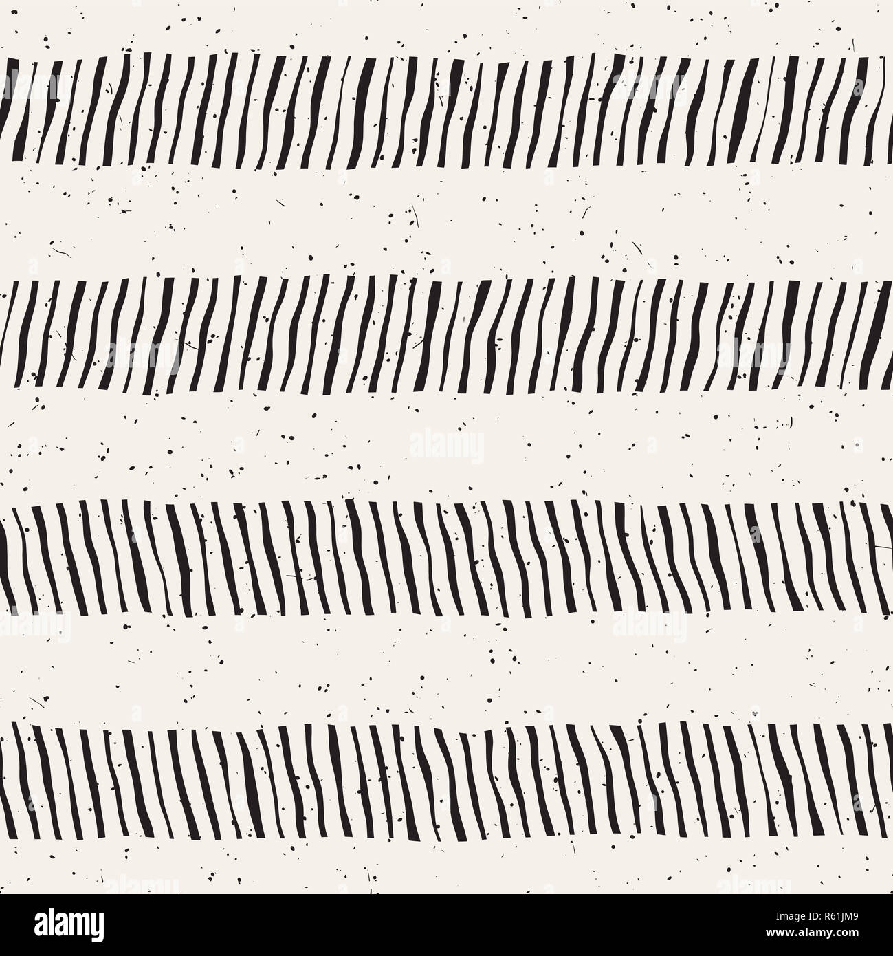 Seamless pattern with hand drawn brush strokes. Ink doodle grunge ...