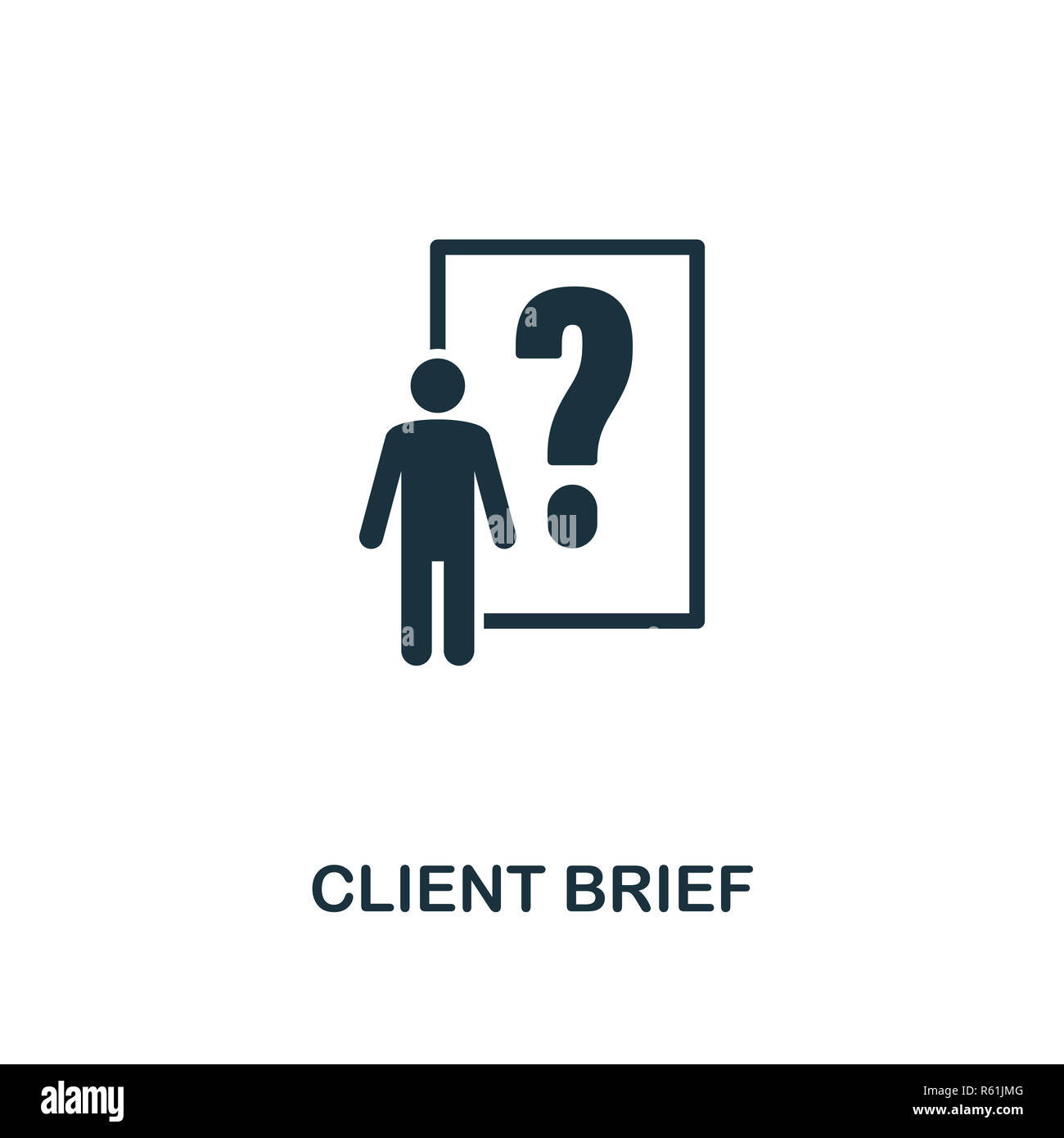 Client Brief icon. Premium style design from advertising collection. UX ...