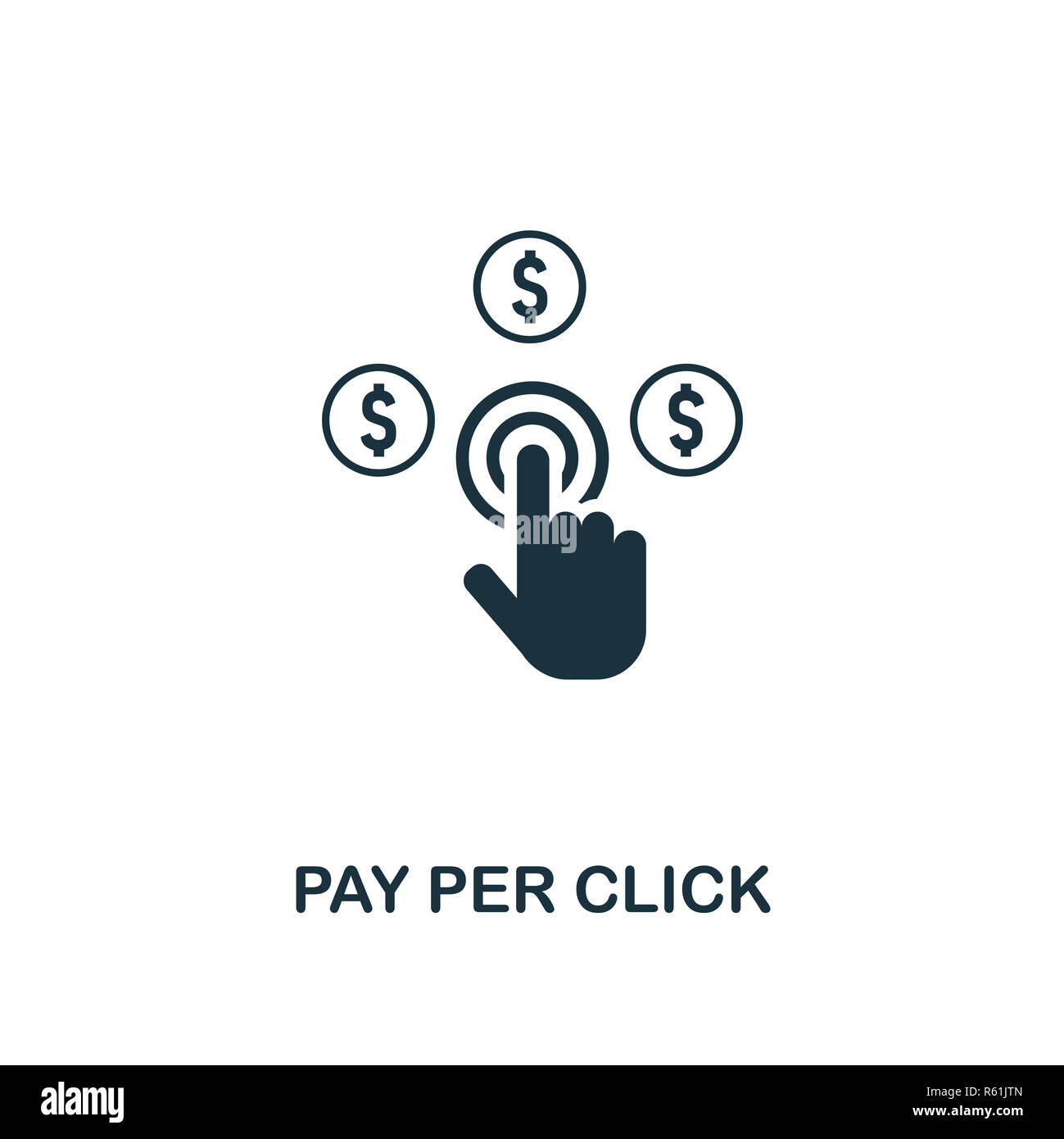 Premium Vector  Hand click icon in trendy outline style design. vector  graphic illustration. click symbol for website design, logo, app, and ui.