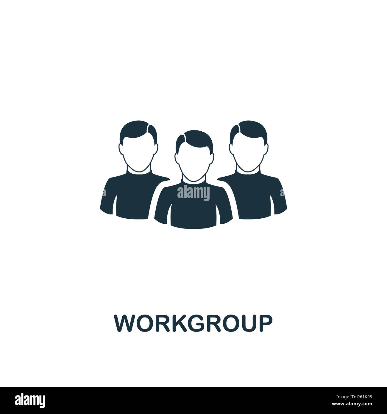 Workgroup icon. Premium style design from teamwork icon collection. UI and UX. Pixel perfect Workgroup icon for web design, apps, software, print usage. Stock Photo