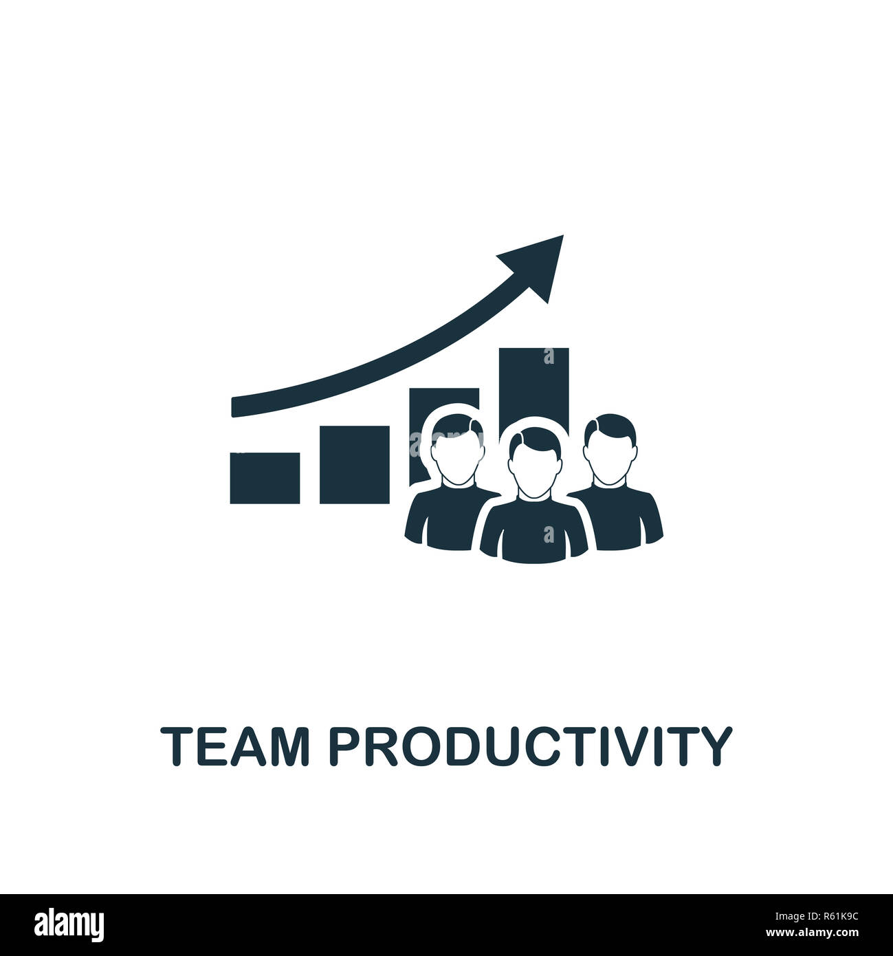 Team Productivity icon. Premium style design from teamwork icon collection. UI and UX. Pixel perfect Team Productivity icon for web design, apps, software, print usage. Stock Photo