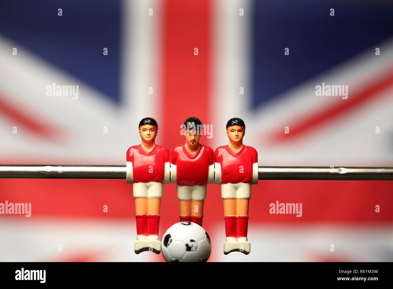 foosball player table soccer Stock Photo Alamy