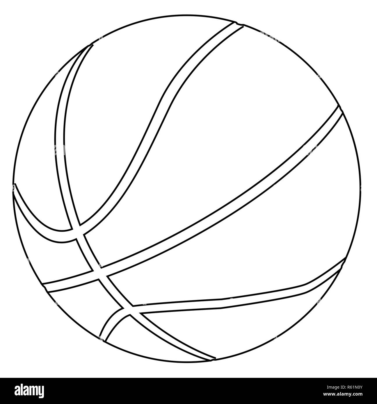 Black And White Basketball Stock Photo - Alamy