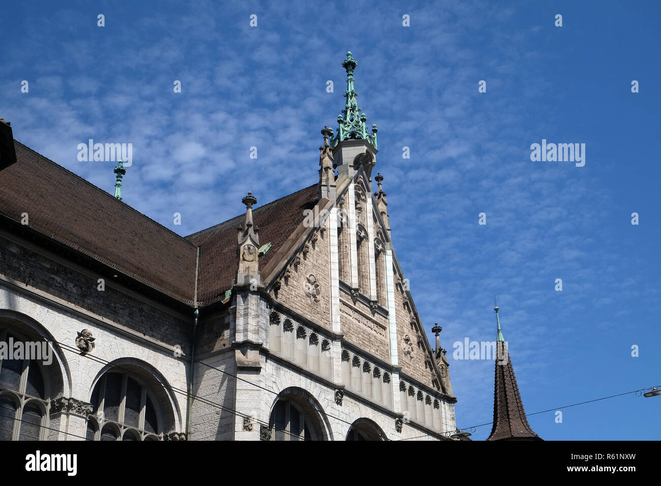 Facade of the Landesmuseum in Zurich, Switzerland Stock Photo