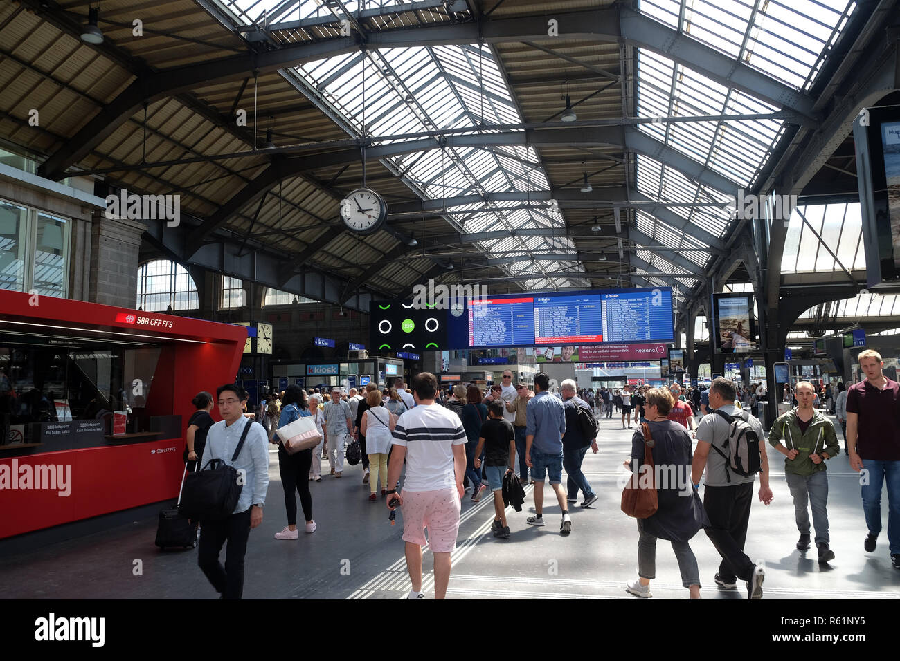 Zurich Main Train Station, Switzerland Stock Photo Alamy