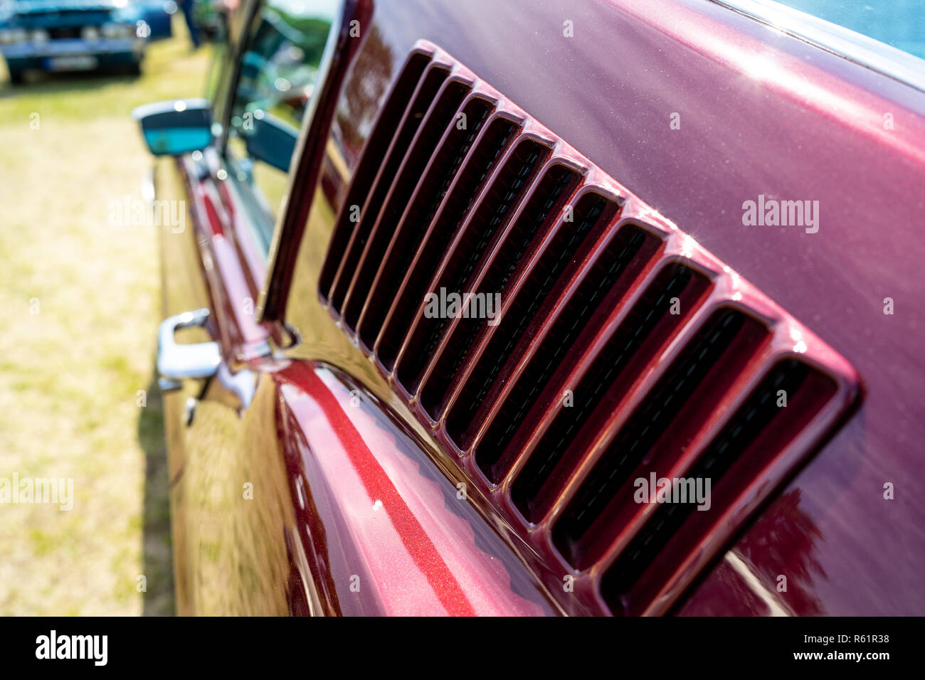 Ventilation grille of a sports car Stock Photo - Alamy