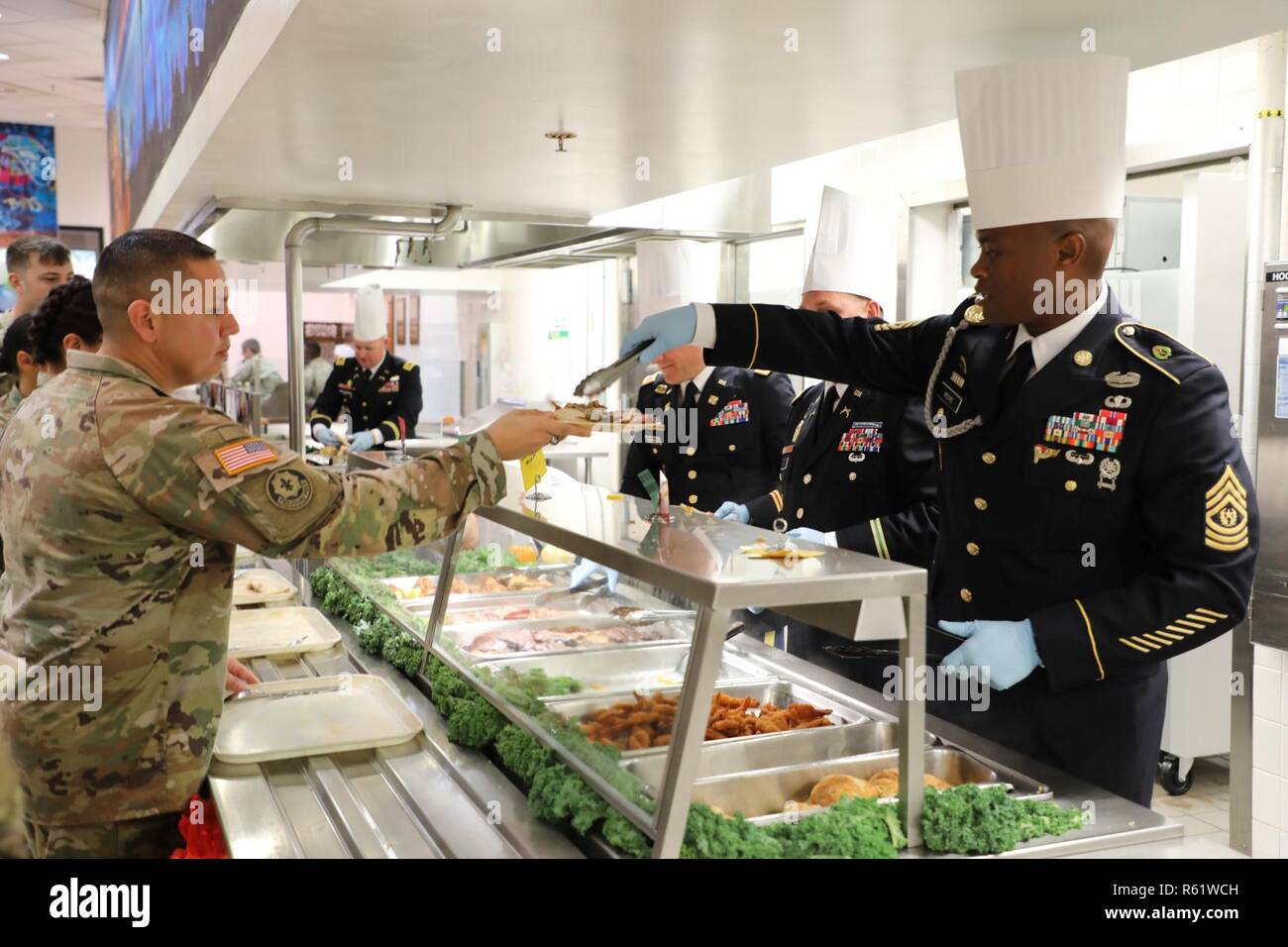 The Sustainment Bistro Senior officers and enlisted personnel serve