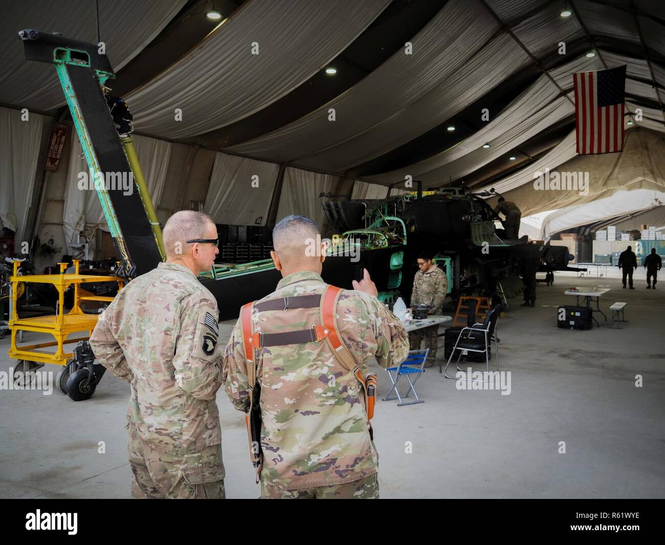 U.S. Army Command Sgt. Maj. Michael Grinston, left, command sergeant ...