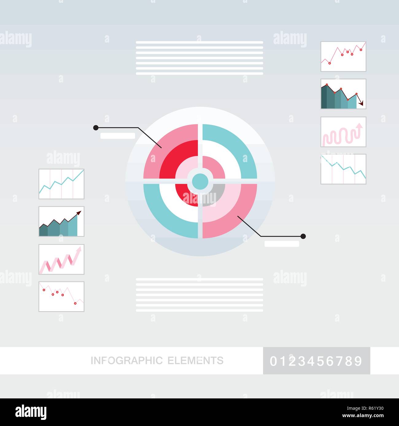 Business infographics elements template. Modern,abstract,simple flat design style. Vector illustration Stock Vector