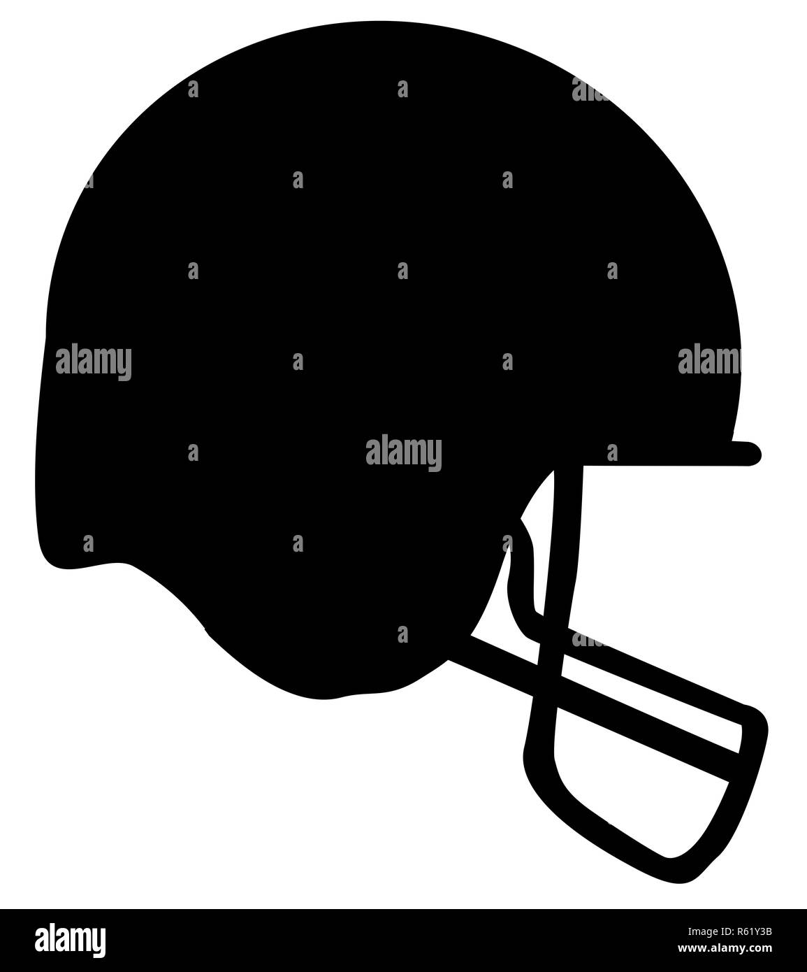 Football Helmet Silhouette Stock Photo Alamy