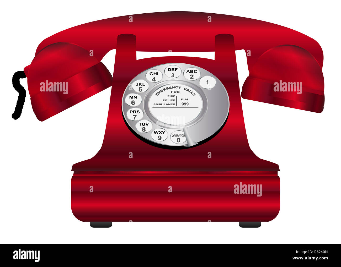 Big Red Telephone Stock Photo Alamy