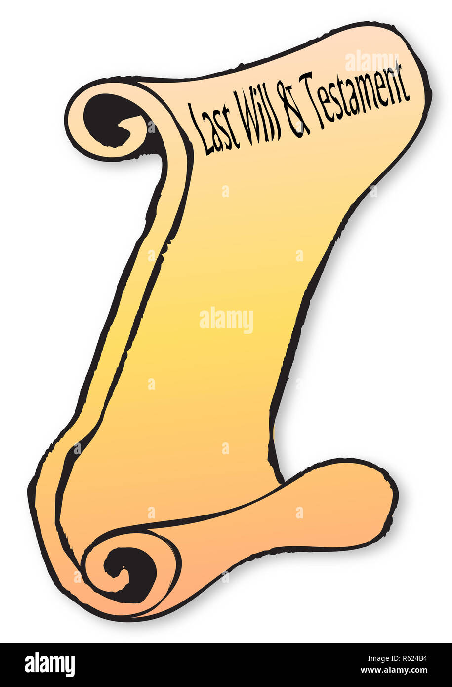 Last Will And Testament Scroll Stock Photo Alamy