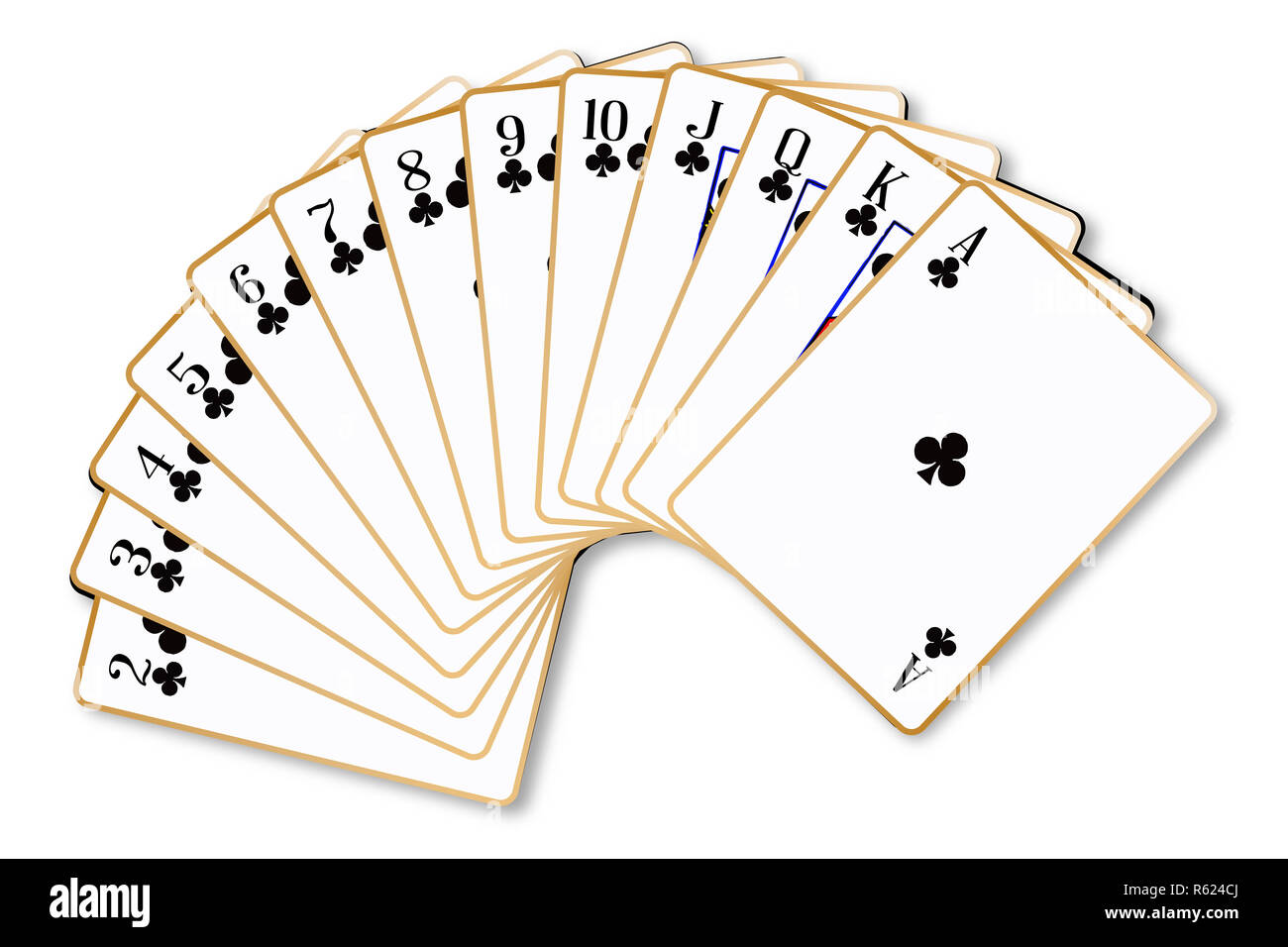 Clubs Suit Playing Cards Stock Photo Alamy