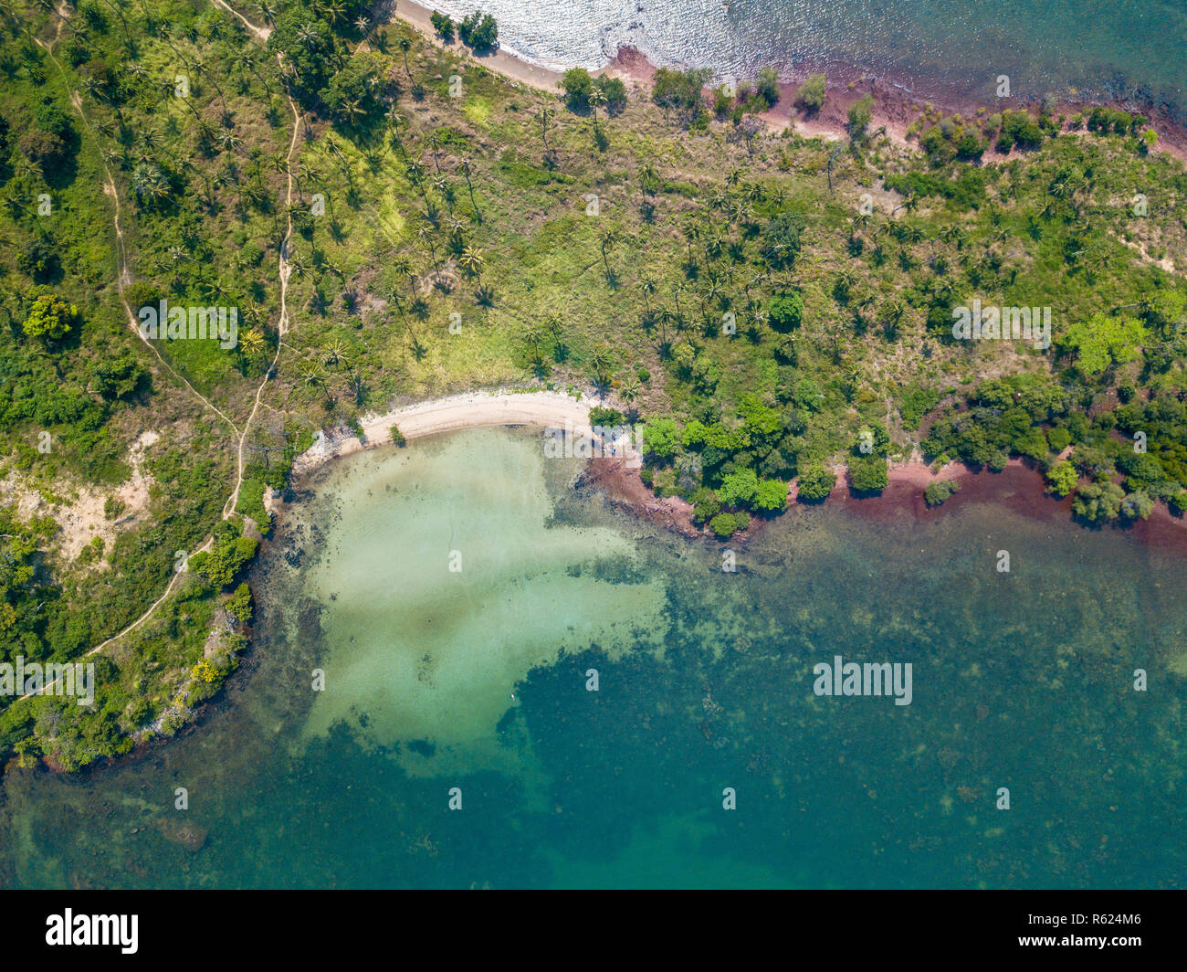 Aerial view of sea waves and fantastic coast Stock Photo - Alamy