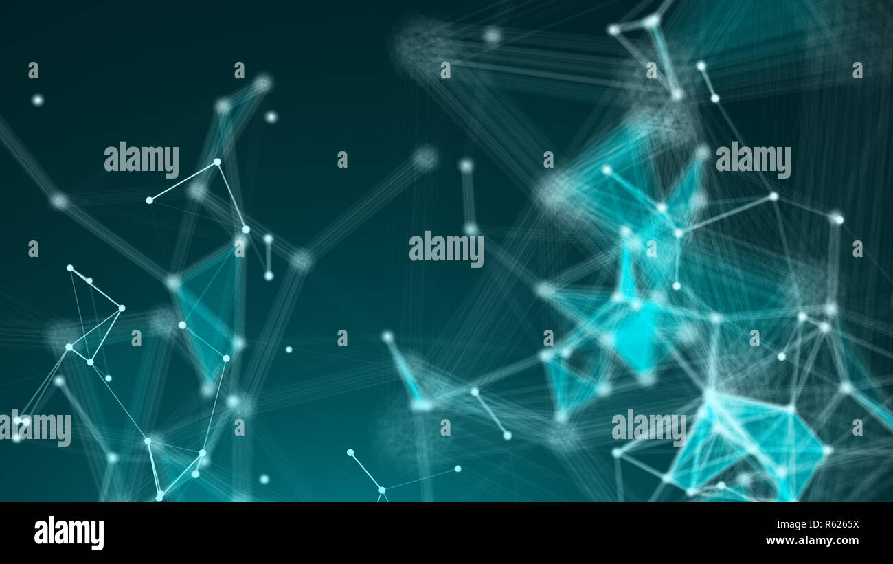 Abstract Polygonal Space Background with Connecting Dots and Lines ...