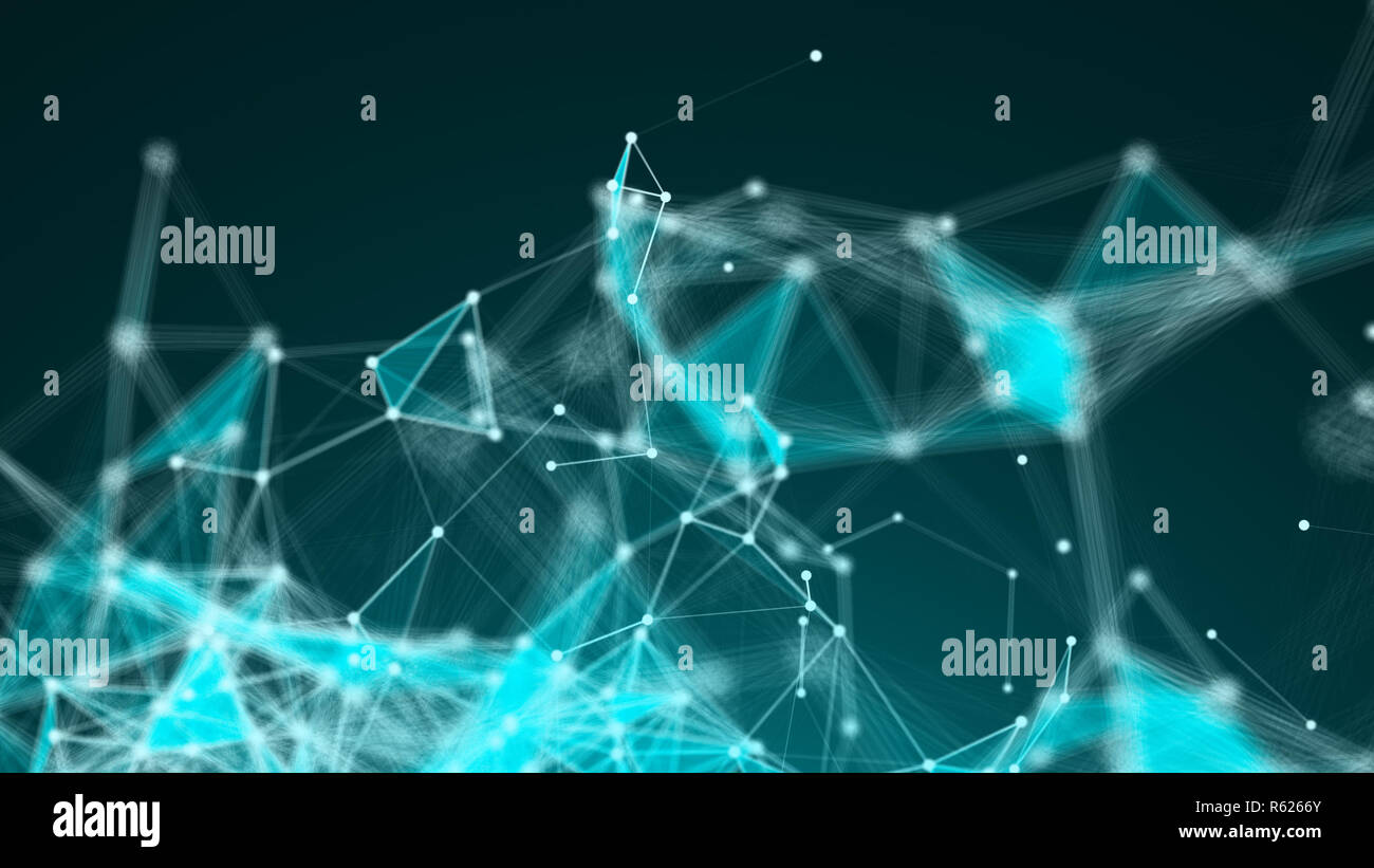 Abstract Polygonal Space Background with Connecting Dots and Lines ...