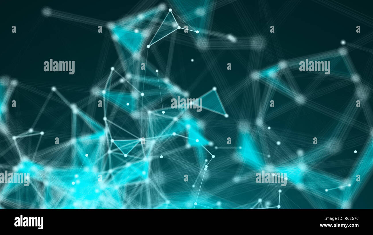 Abstract Polygonal Space Background with Connecting Dots and Lines ...